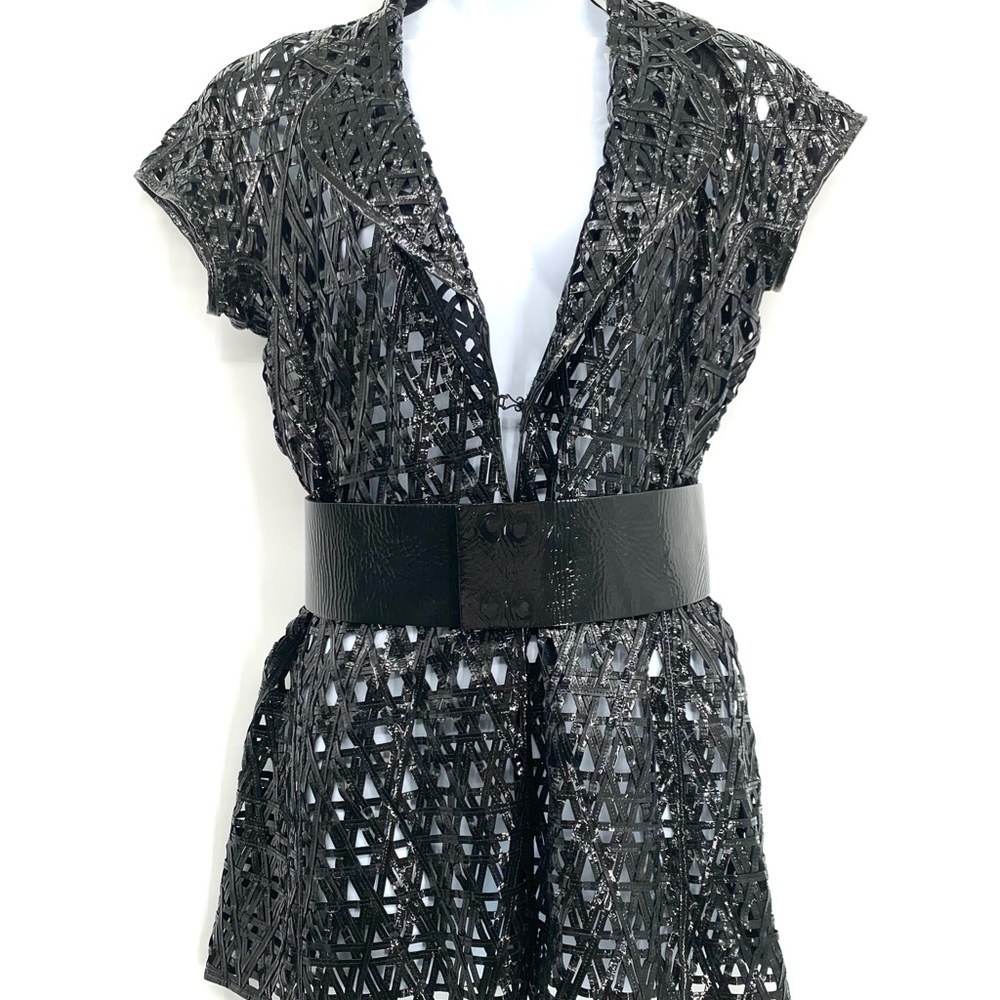 Salvatore Ferragamo Leather cutout jacket Size 38